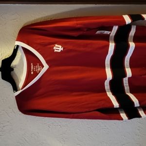 Stadium Athletics NWT long sleeve INDIANA HOOSIERS shirt....hockey look